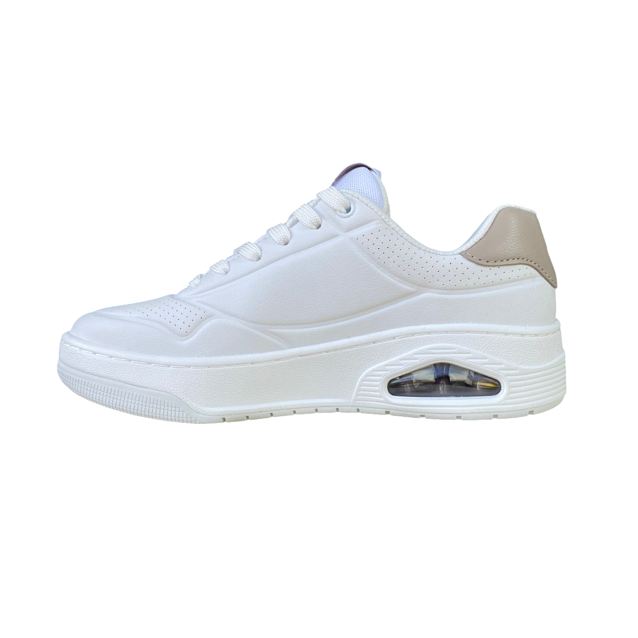 Skechers Sneakers Donna Uno Court Fast Break 177705/WHT Bianco