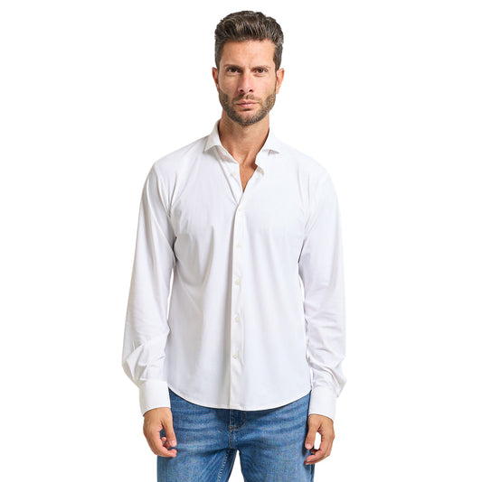 YES ZEE – Camicia Uomo No Stiro 0362 C809 Gesso